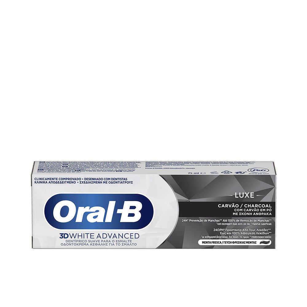 Oral-B 3D White Advanced Luxe Charcoal Toothpaste 75ml