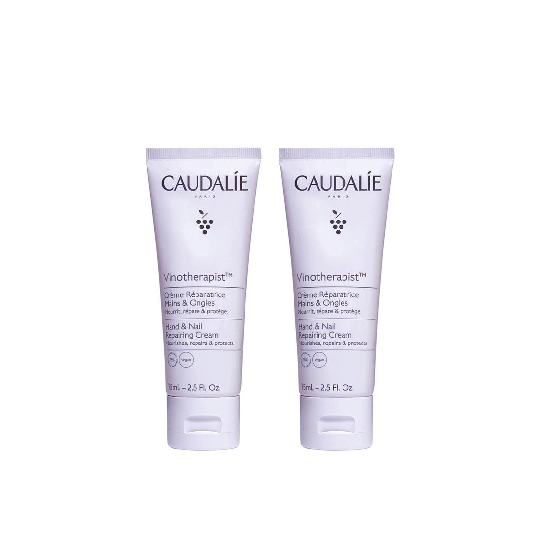 Caudalie Vinotherapist Hand & Nail Repairing Cream 75ml x2