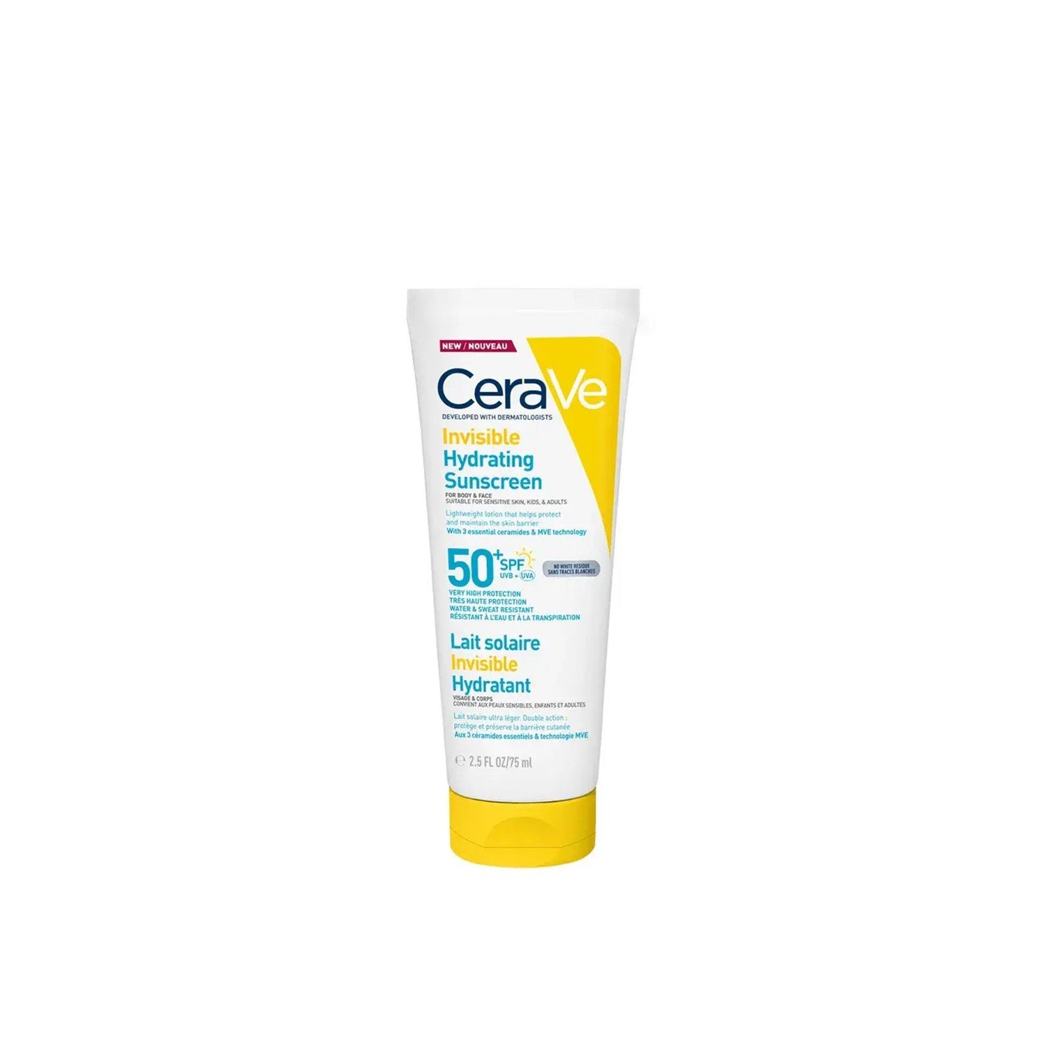 Cerave Invisible Hydra Sunscreen Invisible Hydrating Protective Lotion SPF50 75 ml