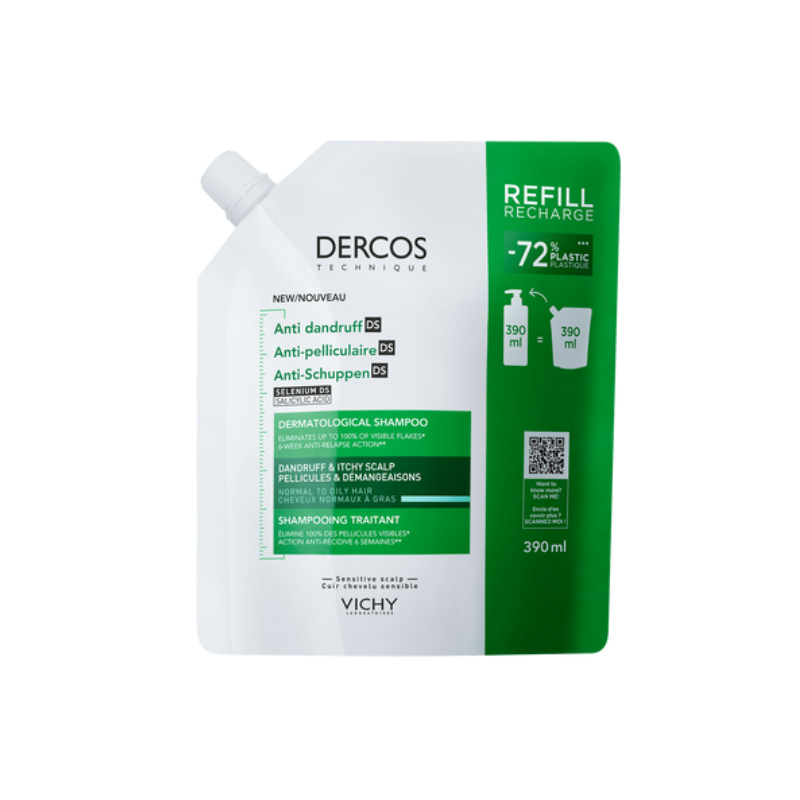 Vichy Dercos Anticaspa Cabello Graso Recarga 390 ml