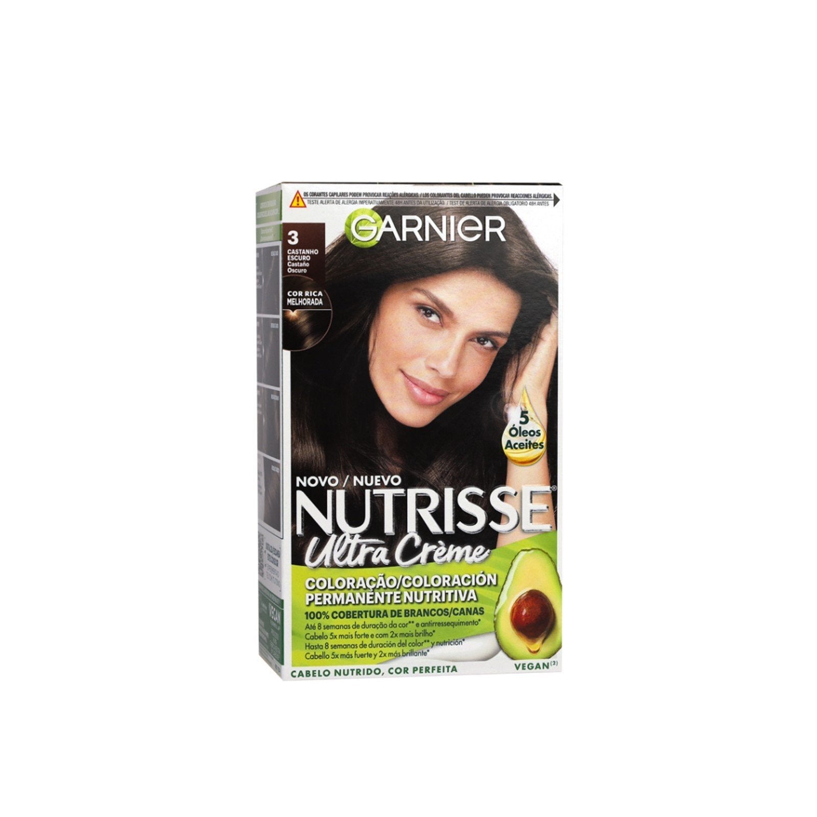 Garnier Nutrisse Ultra Crème Permanent Hair Dye 3 Dark Brown