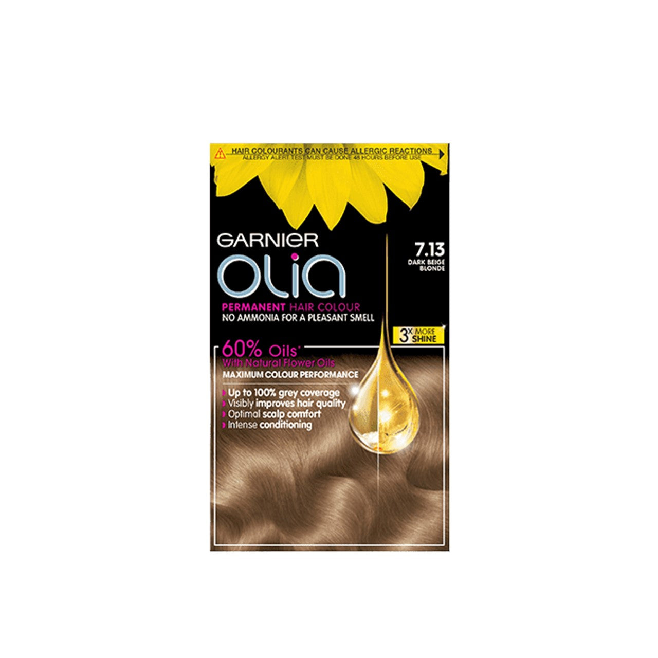 Garnier Olia Permanent Hair Dye 7.13 Dark Beige Blonde