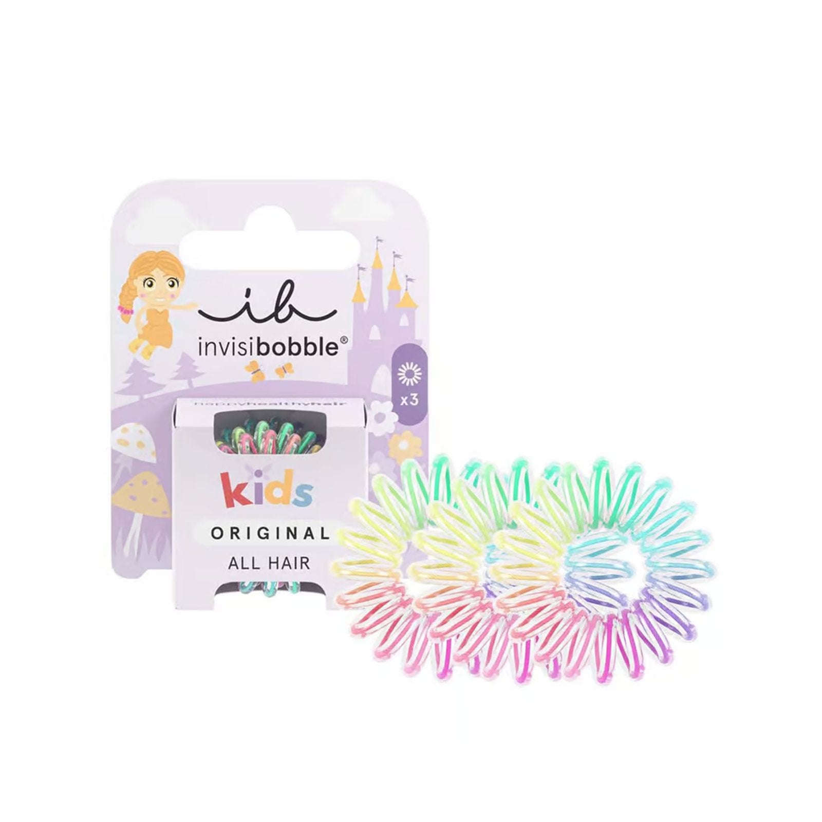 invisibobble Kids Original Hair Spiral Magic Rainbow x3