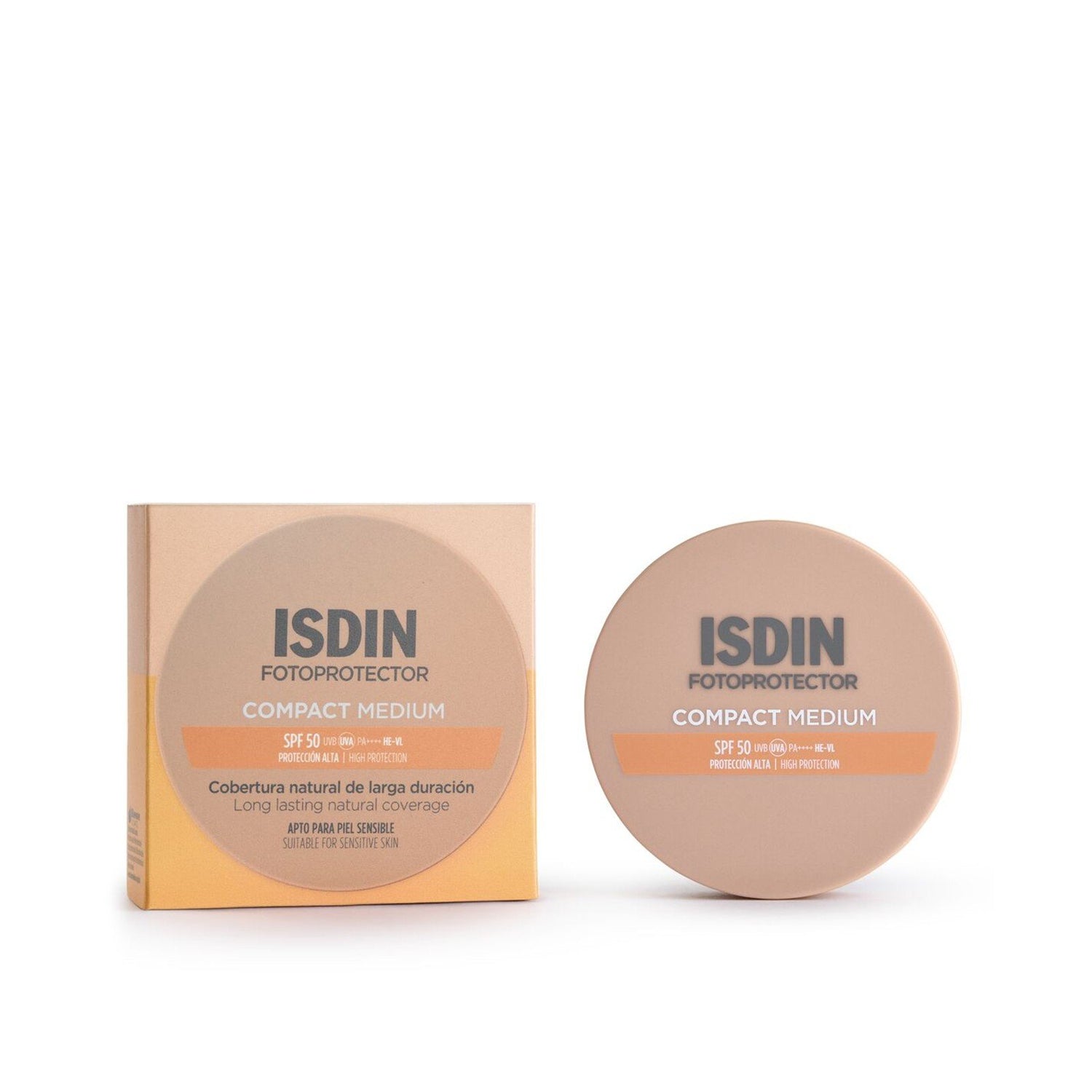ISDIN Compact Sunscreen SPF 50 Natural Long-Lasting Coverage 