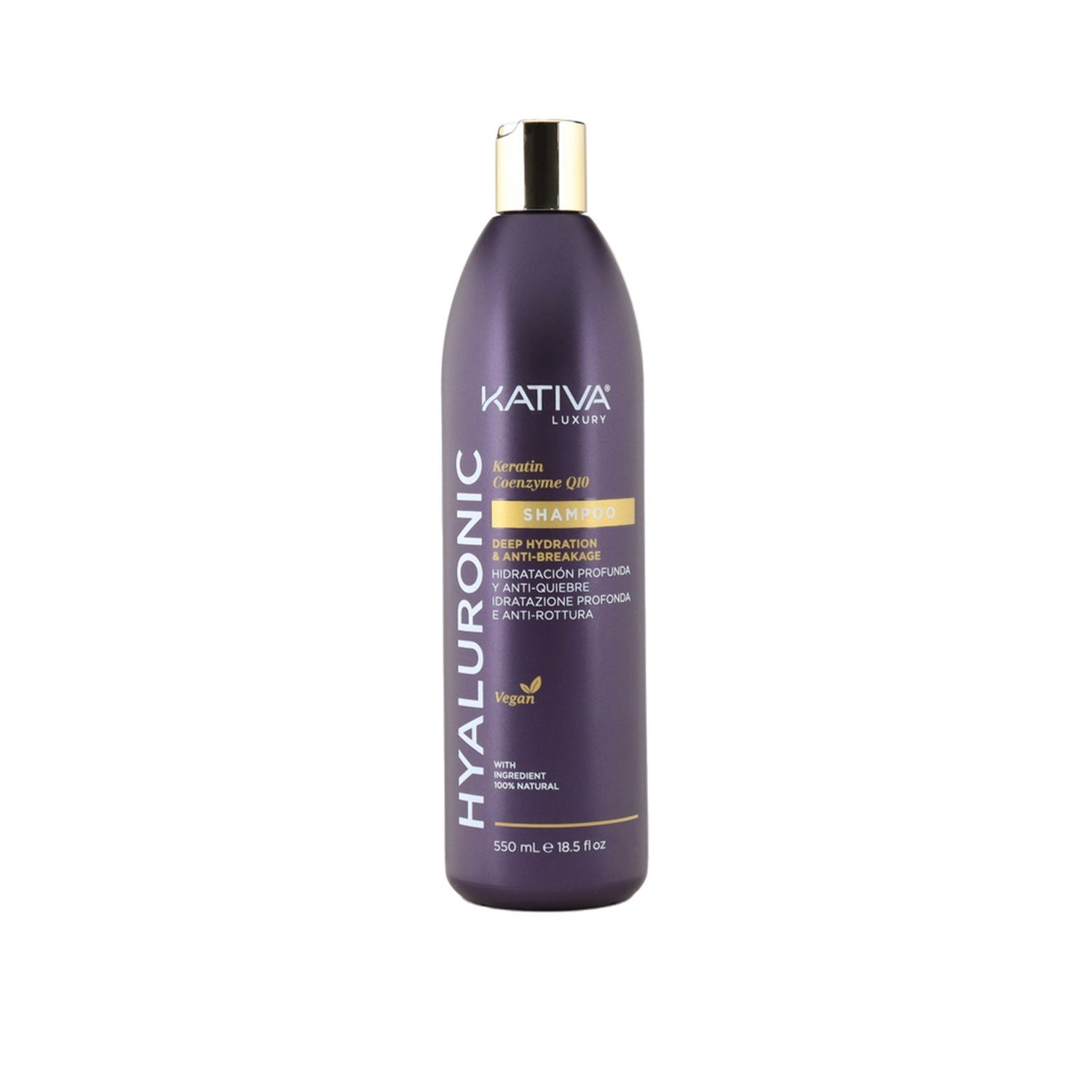 Kativa Luxury Hyaluronic Deep Hydration &amp;amp; Anti-Breakage Shampoo 550ml