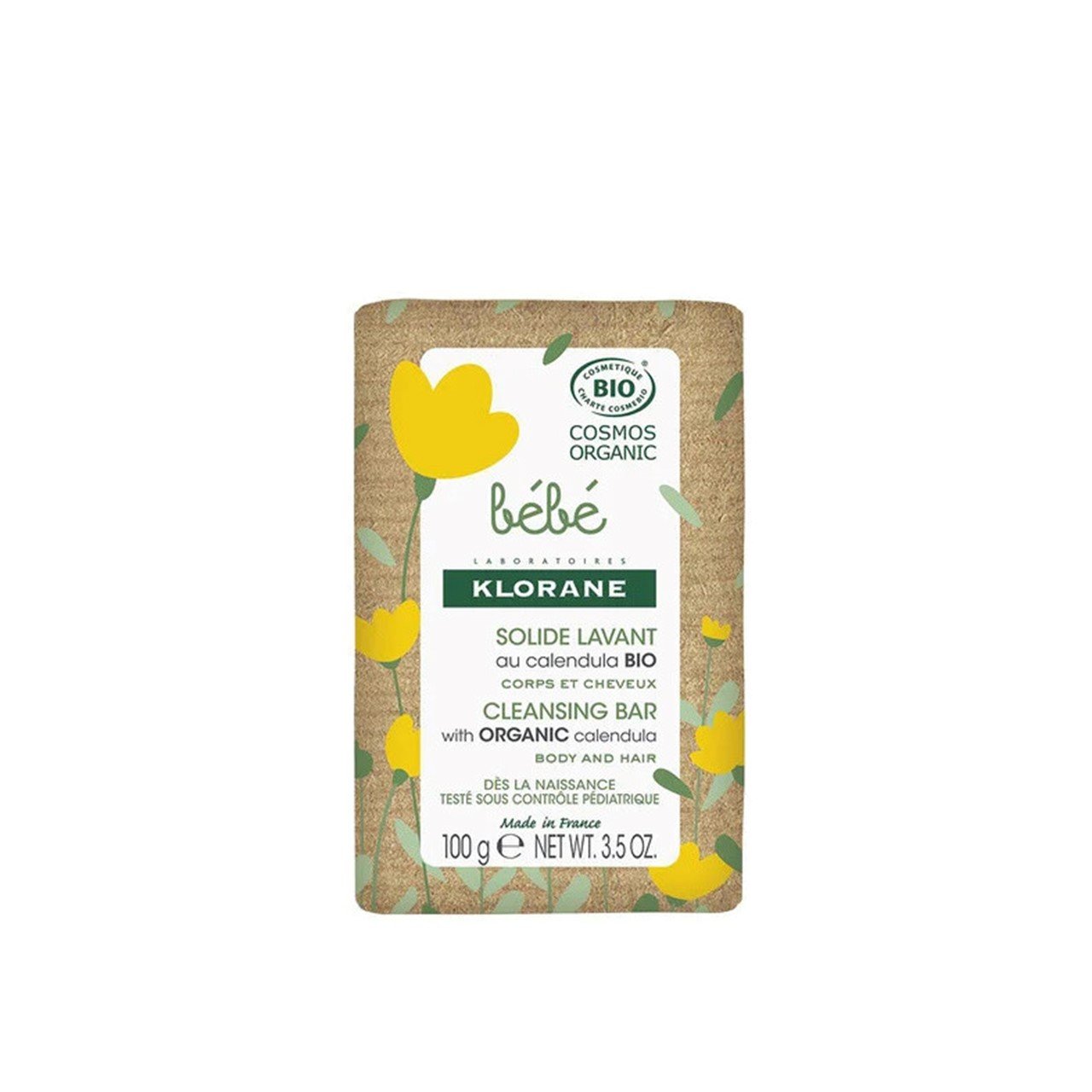 Klorane Baby Cleansing Bar with Organic Calendula 100g