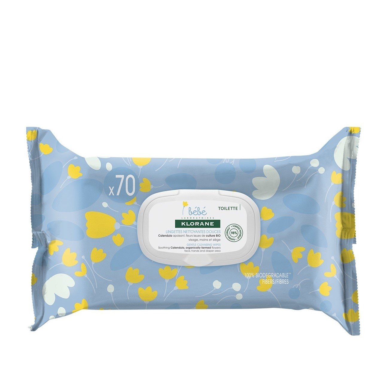 Klorane Baby Gentle Cleansing Wipes x70