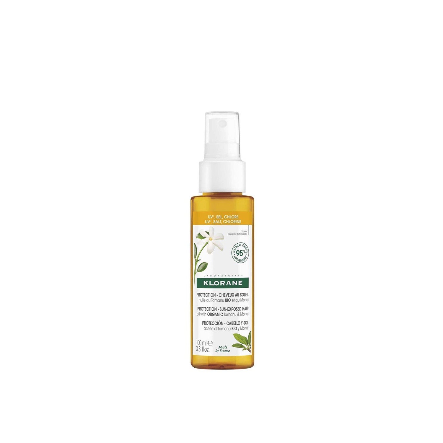 Klorane Protection Sun-Exposed Hair Oil with Tamanu &amp;amp; Monoi 100ml