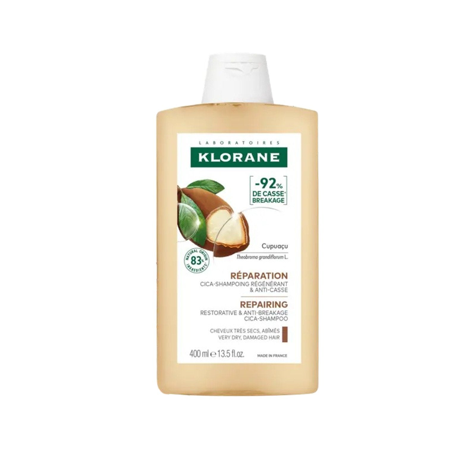 Klorane Al cupuaçu bio repairing shampoo for very dry hair 400 ml