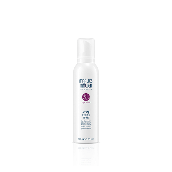 Marlies Möller Style &amp; Hold Strong Styling Foam offers alcohol-free, long-lasting hold for firm styling ideas