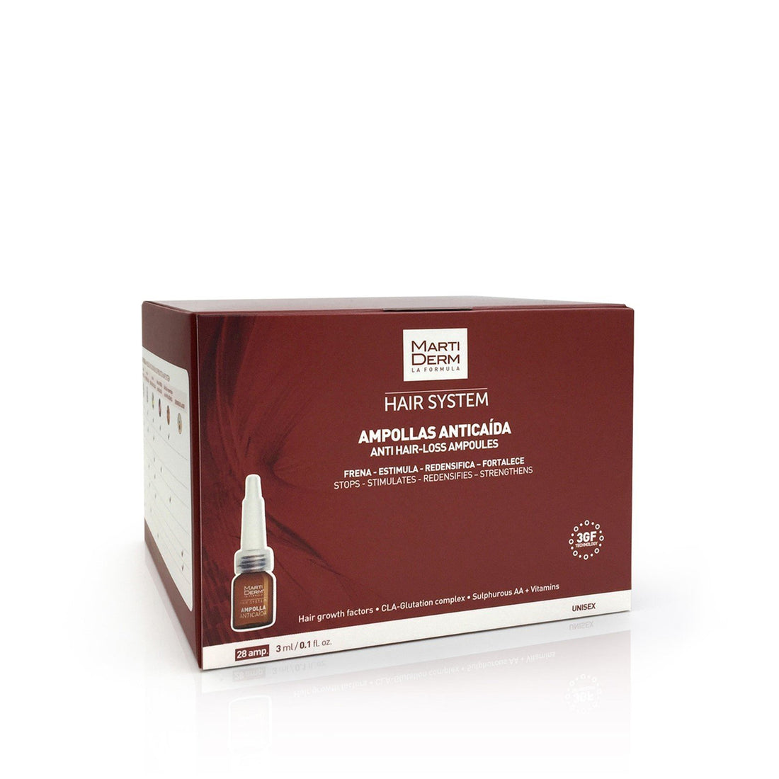 Martiderm Hair System 3GF Ampoules Anti Hair Loss x28