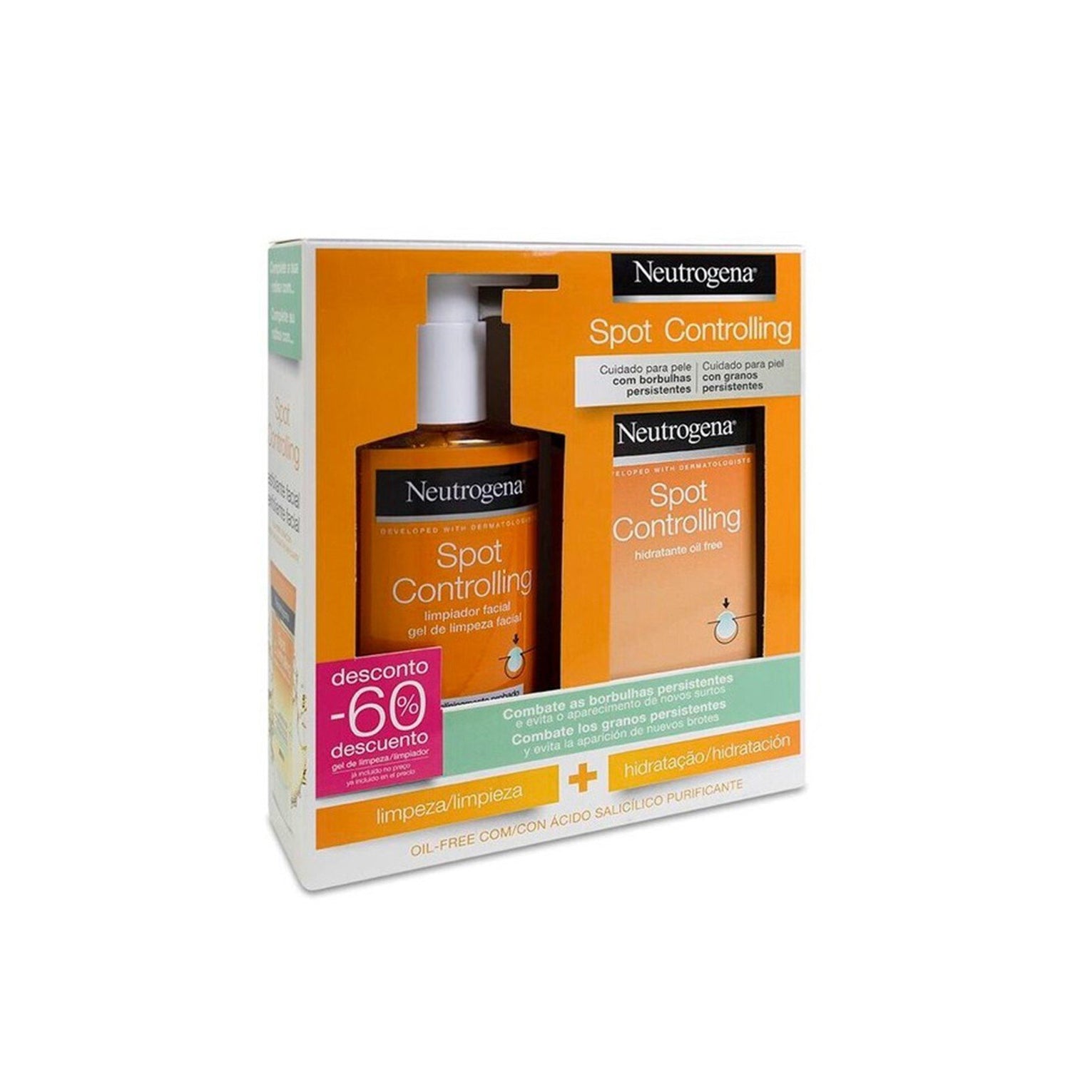 Neutrogena Spot Controlling Cleansing Gel 200ml + Moisturizer 50ml