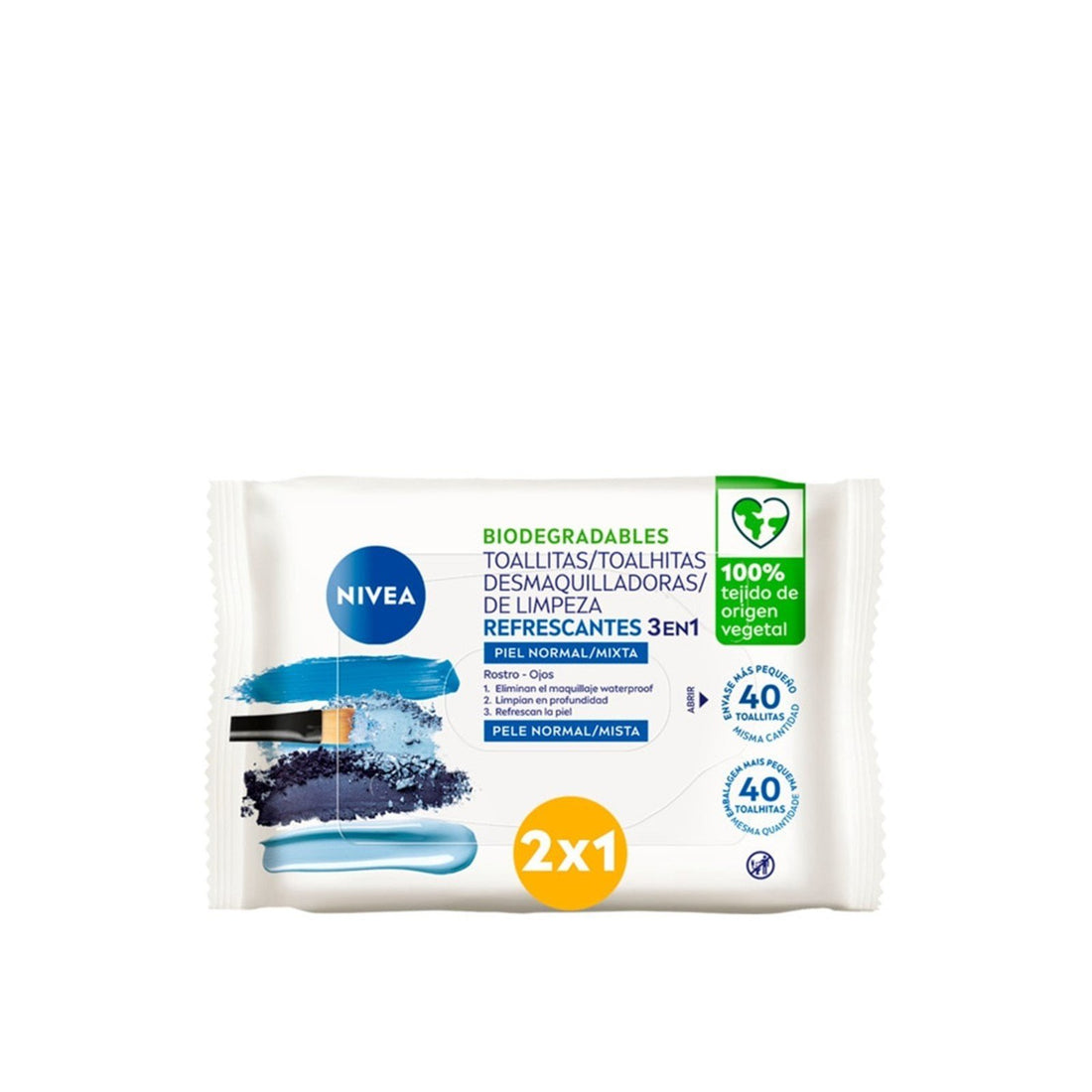 Nivea Biodegradable Refreshing Cleansing Wipes x40