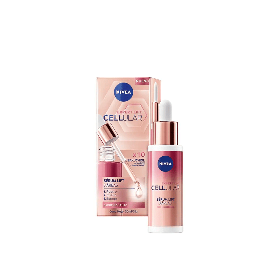 Nivea Cellular Expert Lift Sérum 3 Áreas Bakuchiol 30ml