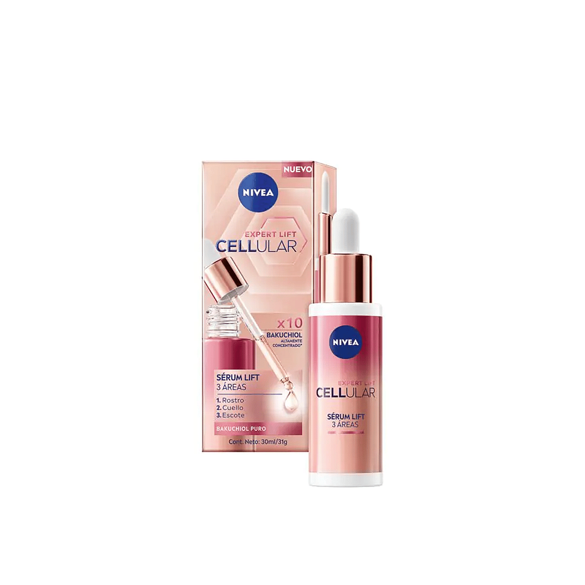 Nivea Cellular Expert Lift Sérum 3 Áreas Bakuchiol 30ml