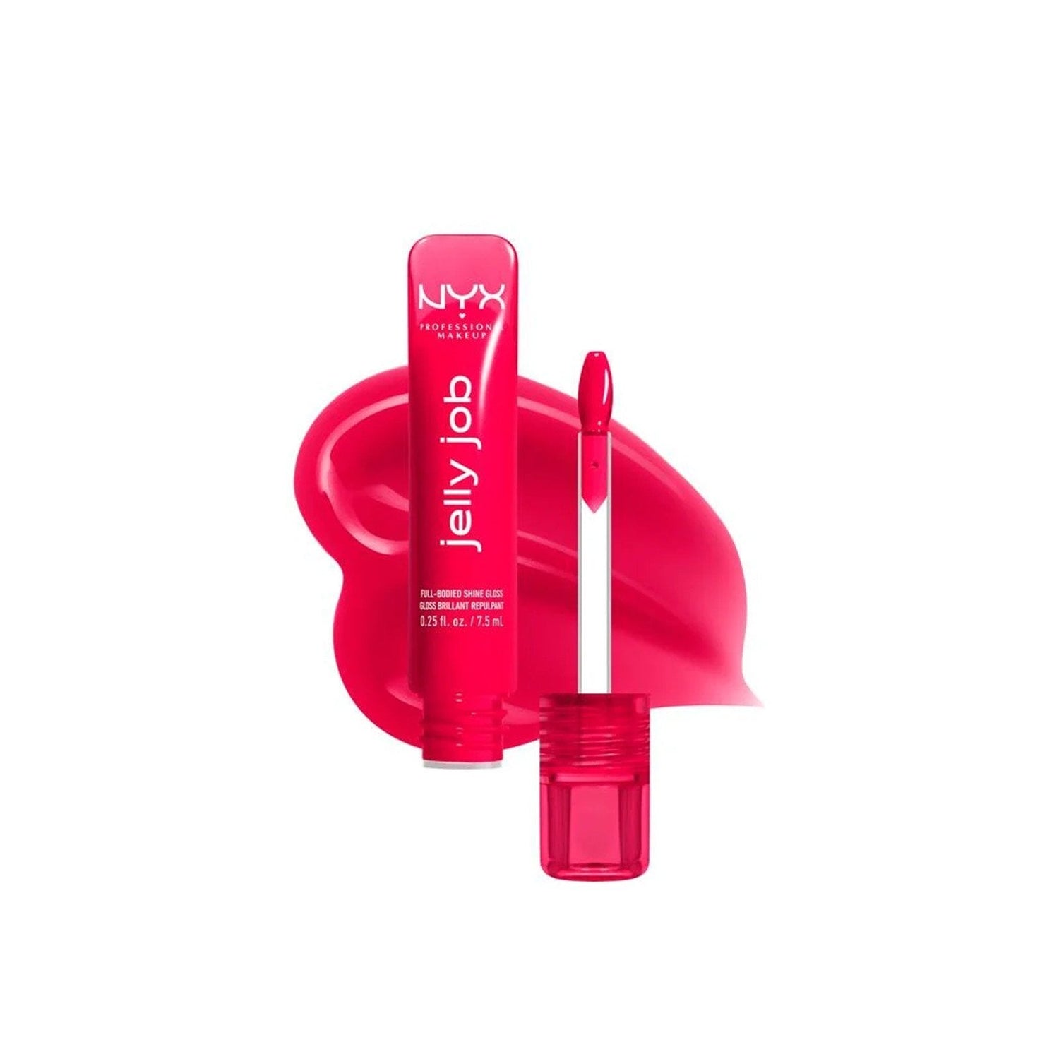 Nyx Professional Make Up NYX Pro Makeup Jelly Job Gloss de Brilho Intenso Cherry Jelly 7,5ml