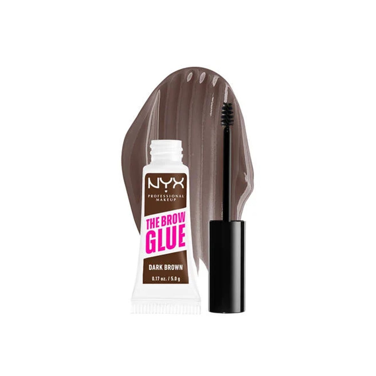 Nyx Professional Make Up NYX Pro Makeup The Brow Glue Gel Modelador de Sobrancelhas Instantâneo 04 Dark Brown 5g