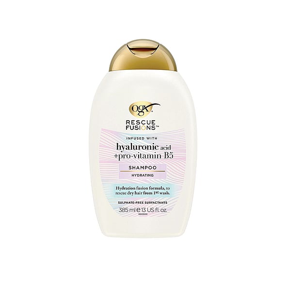 OGX Rescue Fusions Hyaluronic Acid + Pro-Vitamin B5 Shampoo 385ml