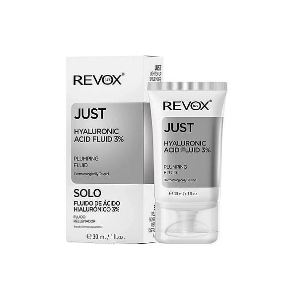 Revox B77 Just Hyaluronic Acid Fluid 3% hydrates, plumps, and smooths skin