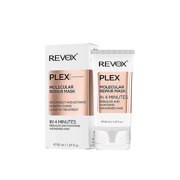 Revox B77 Plex Molecular Repair Mask 30ml repairs keratin bonds and restores hair’s strength and shine