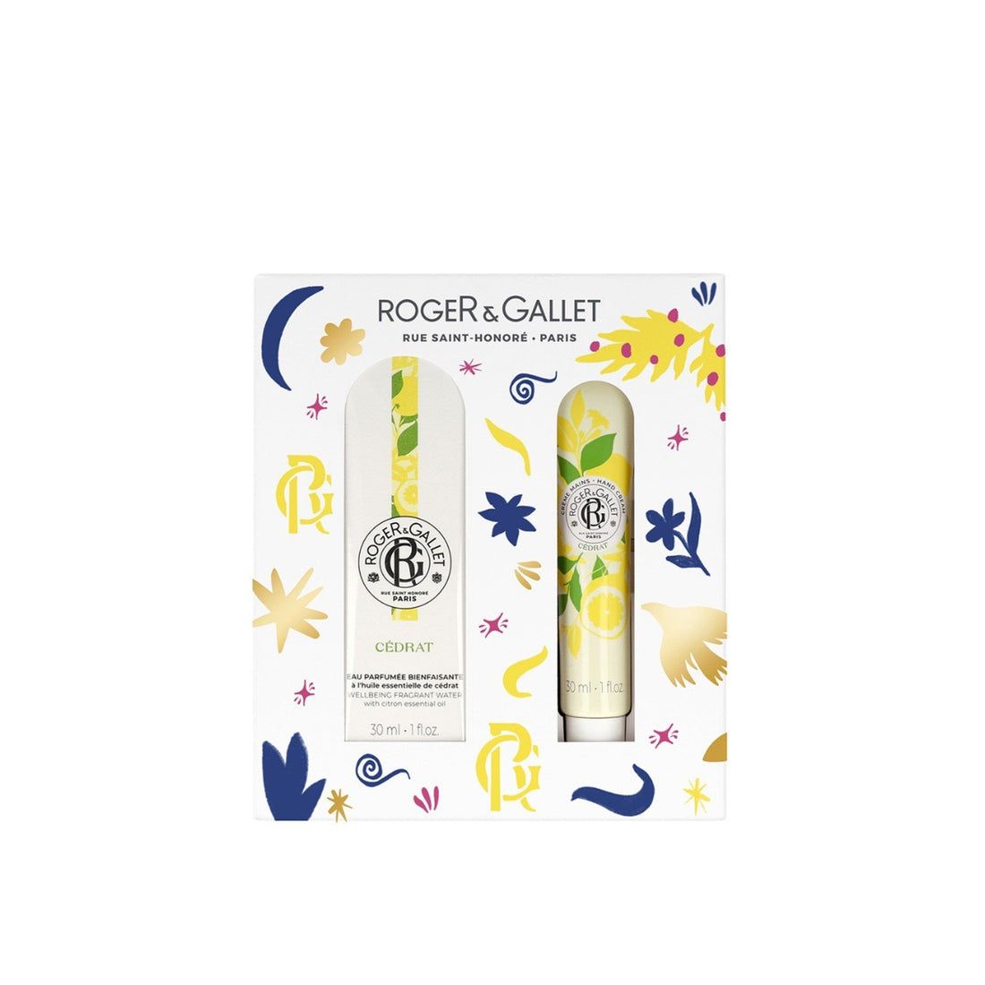 Roger&amp;amp;Gallet Cedrat Wellbeing Fragrant Water + Hand &amp;amp; Nail Cream Set