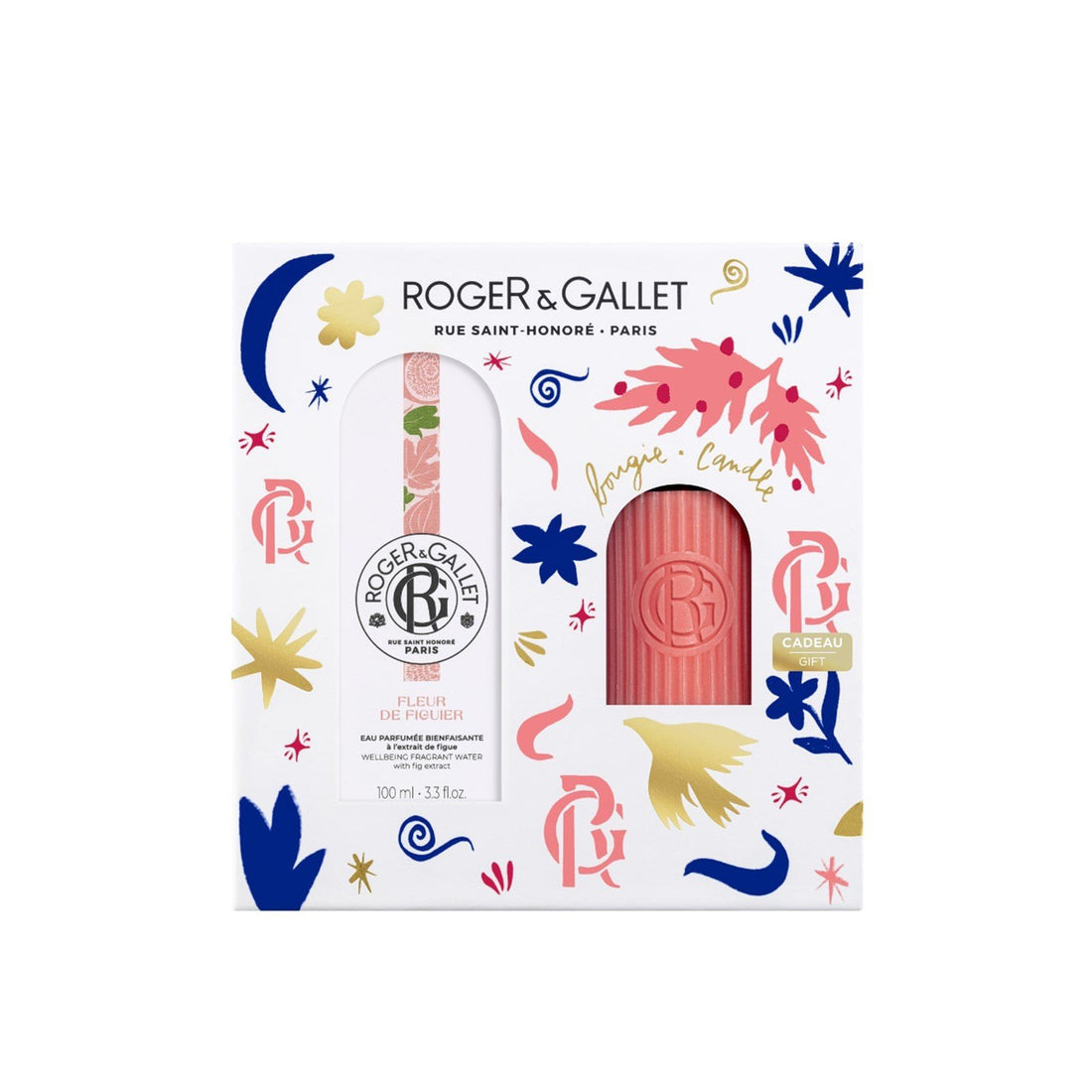 Roger&amp;amp;Gallet Fleur de Figuier Wellbeing Fragrant Water + Scented Candle Set