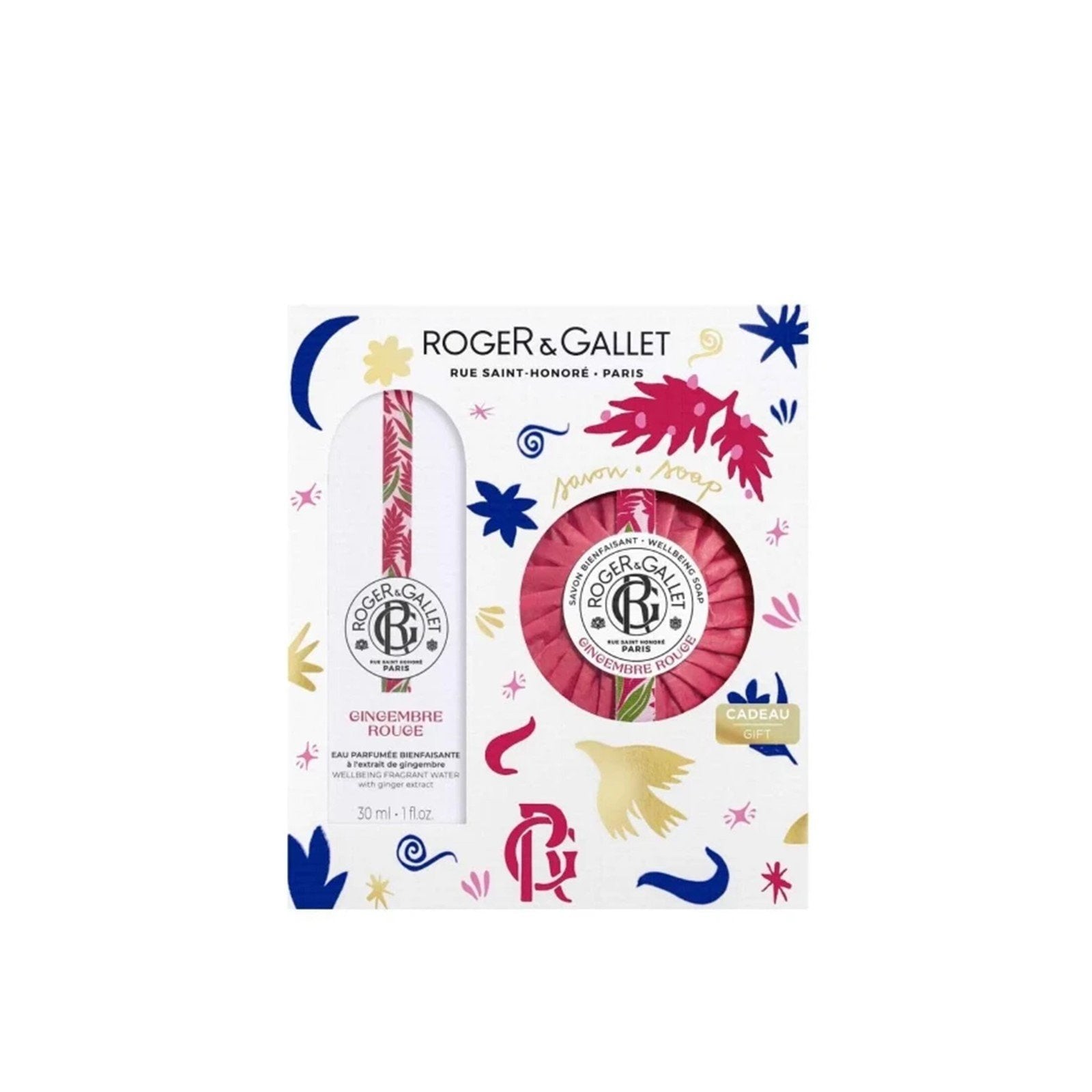 Roger&amp;amp;Gallet Gingembre Rouge Wellbeing Fragrant Water + Scented Soap Set