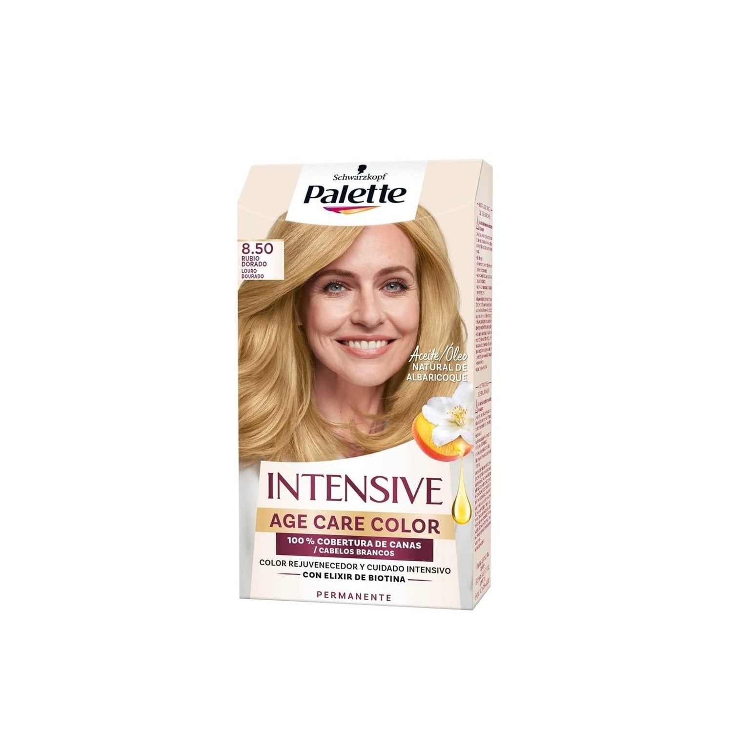 Schwarzkopf Palette Intensive Age Care Color Permanent Hair Dye 8.50 Golden Blonde