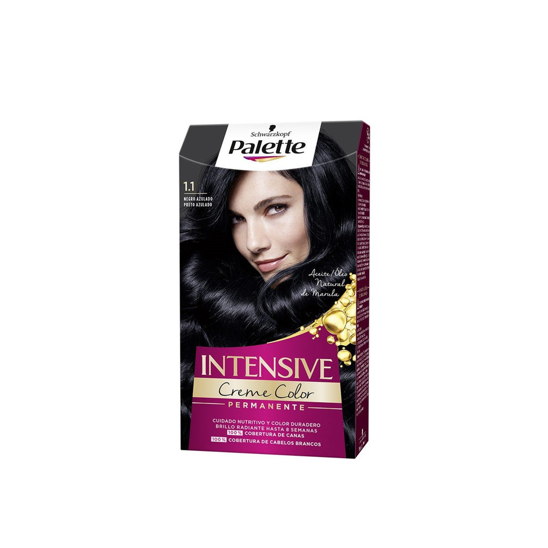 Schwarzkopf Palette Intensive Creme Color Permanent Hair Dye 1.1 Blue Black