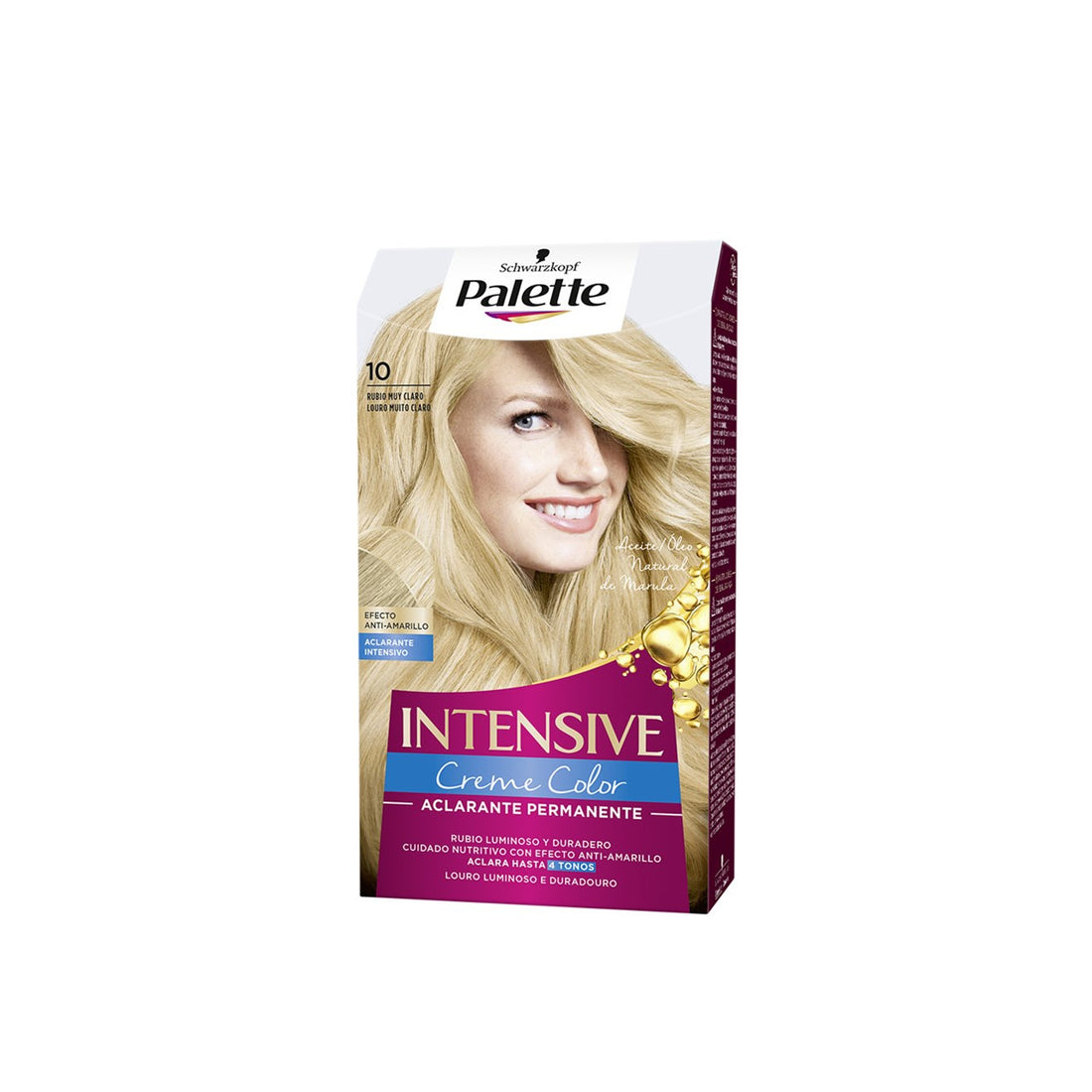 Schwarzkopf Palette Intensive Creme Color Permanent Hair Dye 10 Very Light Blonde