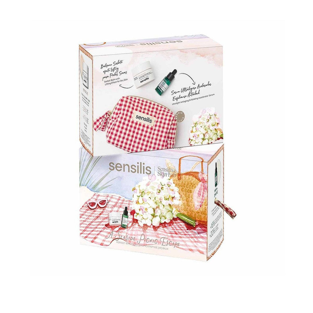 Sensilis A Seaside Picnic Escape Perfect with Prep4+ [Drops] &amp; Peptide [AR] Bálsamo Conjunto Presente