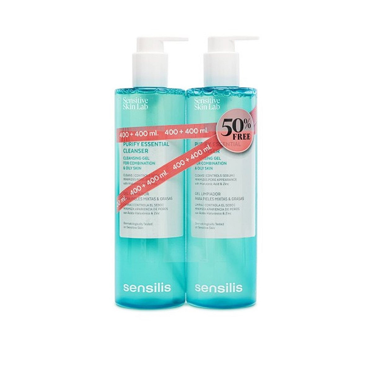 Sensilis Purify Essential Cleanser Cleansing Gel 2 X 400 ml