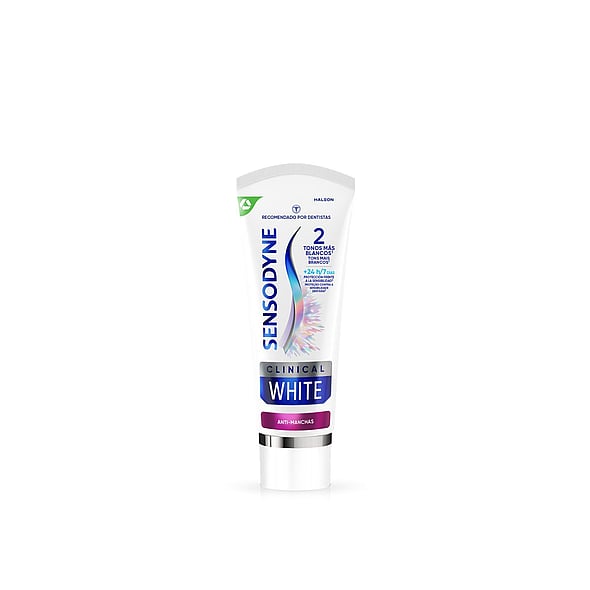 Sensodyne Clinical White Stain Protector Whitening Toothpaste whitens by 2 shades and protects sensitivity