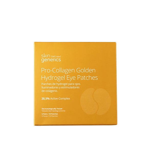 Skin Generics Parches oculares de hidrogel dorado Pro-Collagen reduce bolsas y ojeras, efecto frío