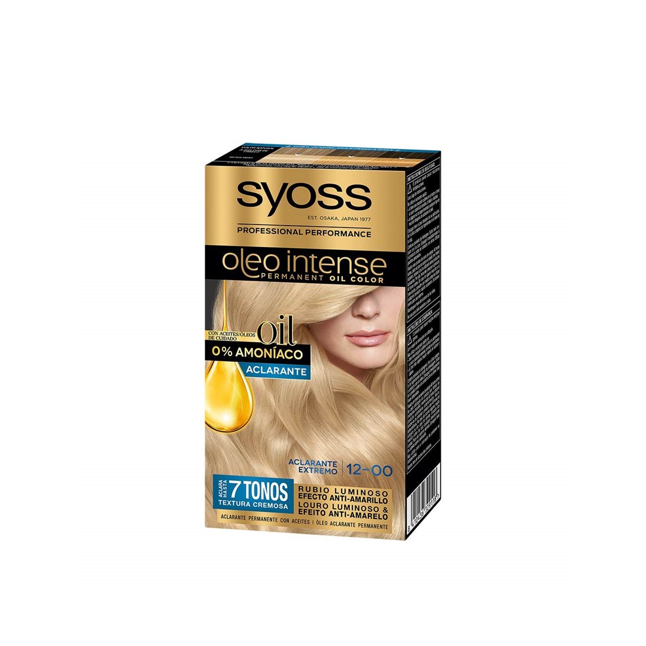 Syoss Oleo Intense Permanent Oil Color Permanent Hair Dye 12-00 Silver Blond