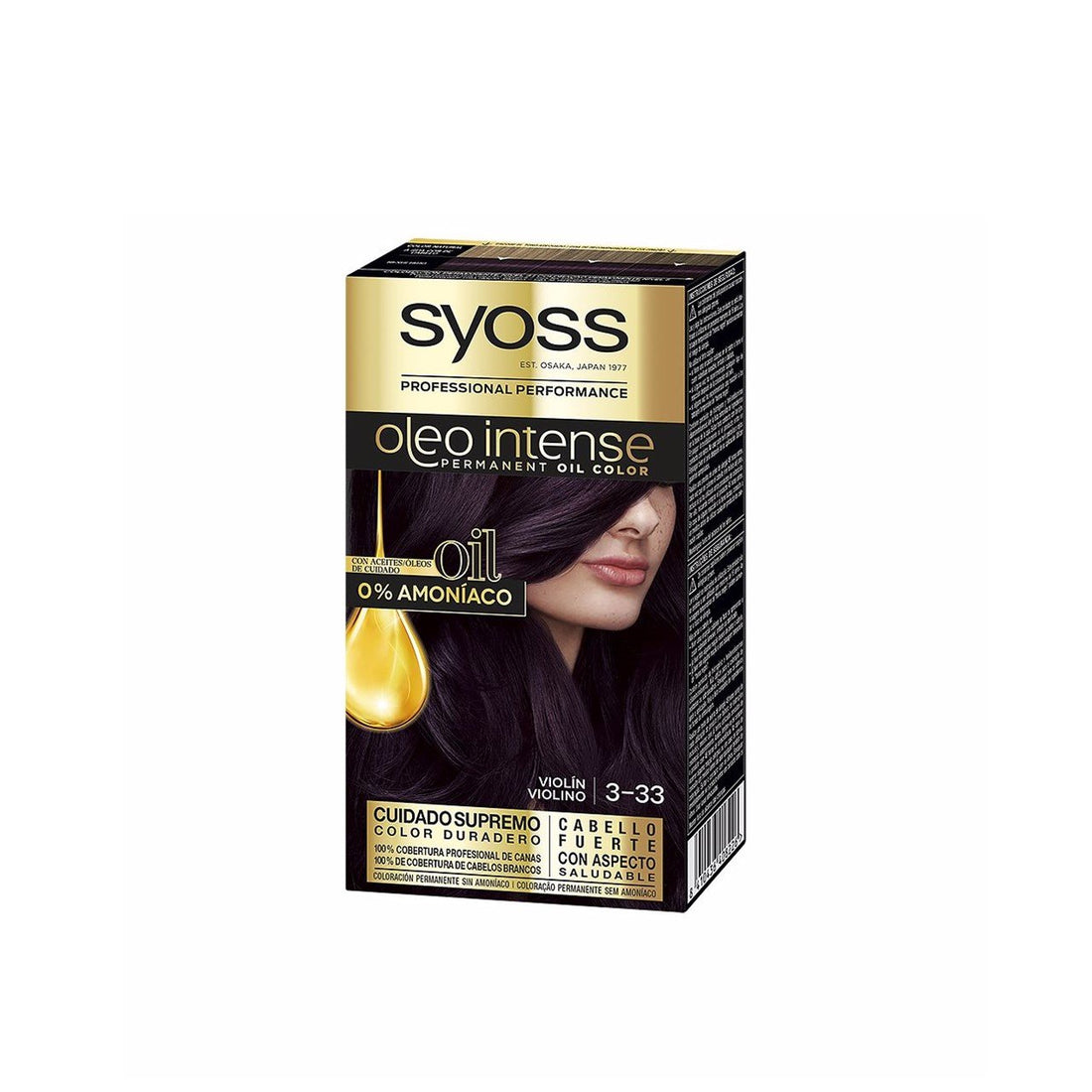 Syoss Oleo Intense Permanent Oil Color Permanent Hair Dye 3-33 Rich Plum