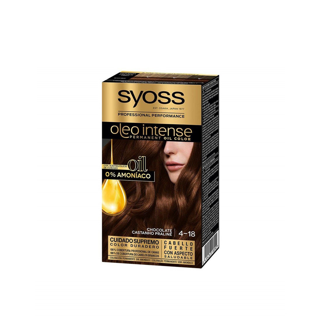 Syoss Oleo Intense Permanent Oil Color Permanent Hair Dye 4-18 Mokka Brown