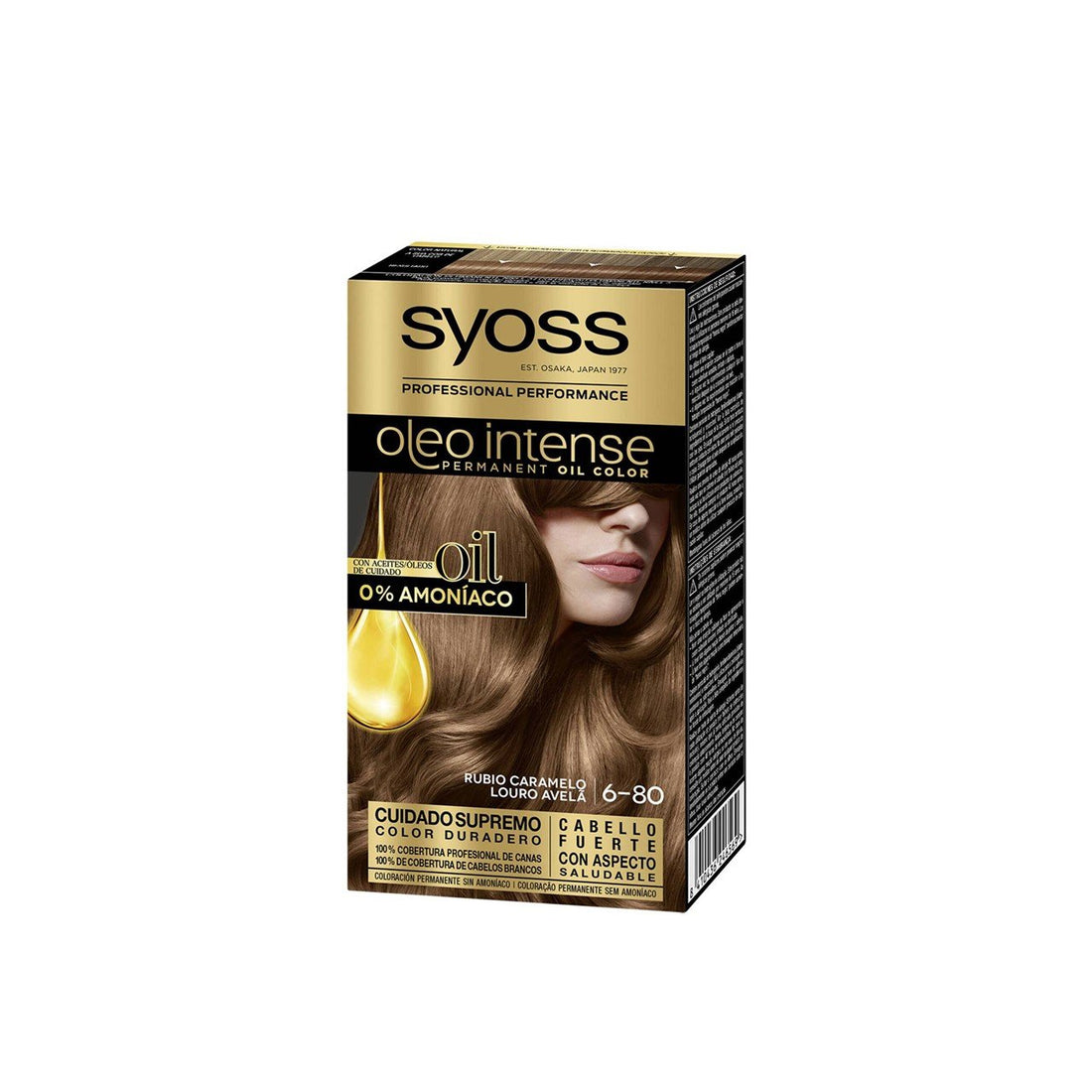 Syoss Oleo Intense Permanent Oil Color Permanent Hair Dye 6-80 Hazelnut Blonde