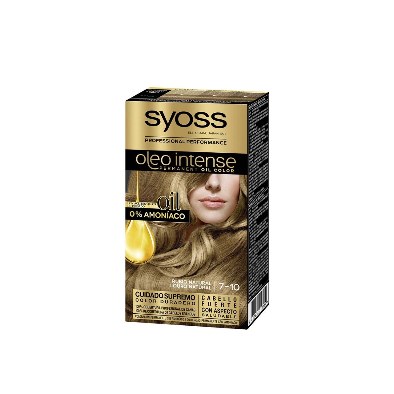 Syoss Oleo Intense Permanent Oil Color Permanent Hair Dye 7-10 Natural Blonde