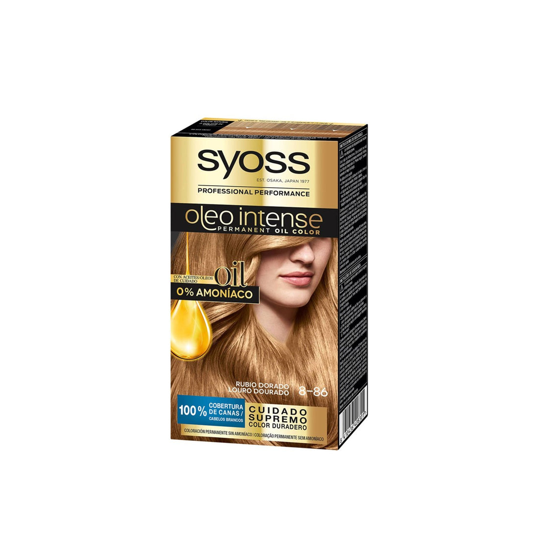 Syoss Oleo Intense Permanent Oil Color Permanent Hair Dye 8-86 Golden Blonde