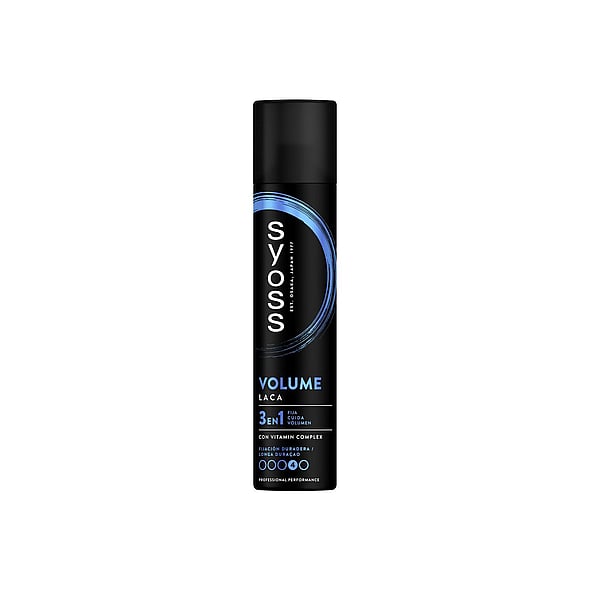 Syoss Volume 3-in-1 Hair Spray 300ml offers strong hold, instant volume, and UV protection