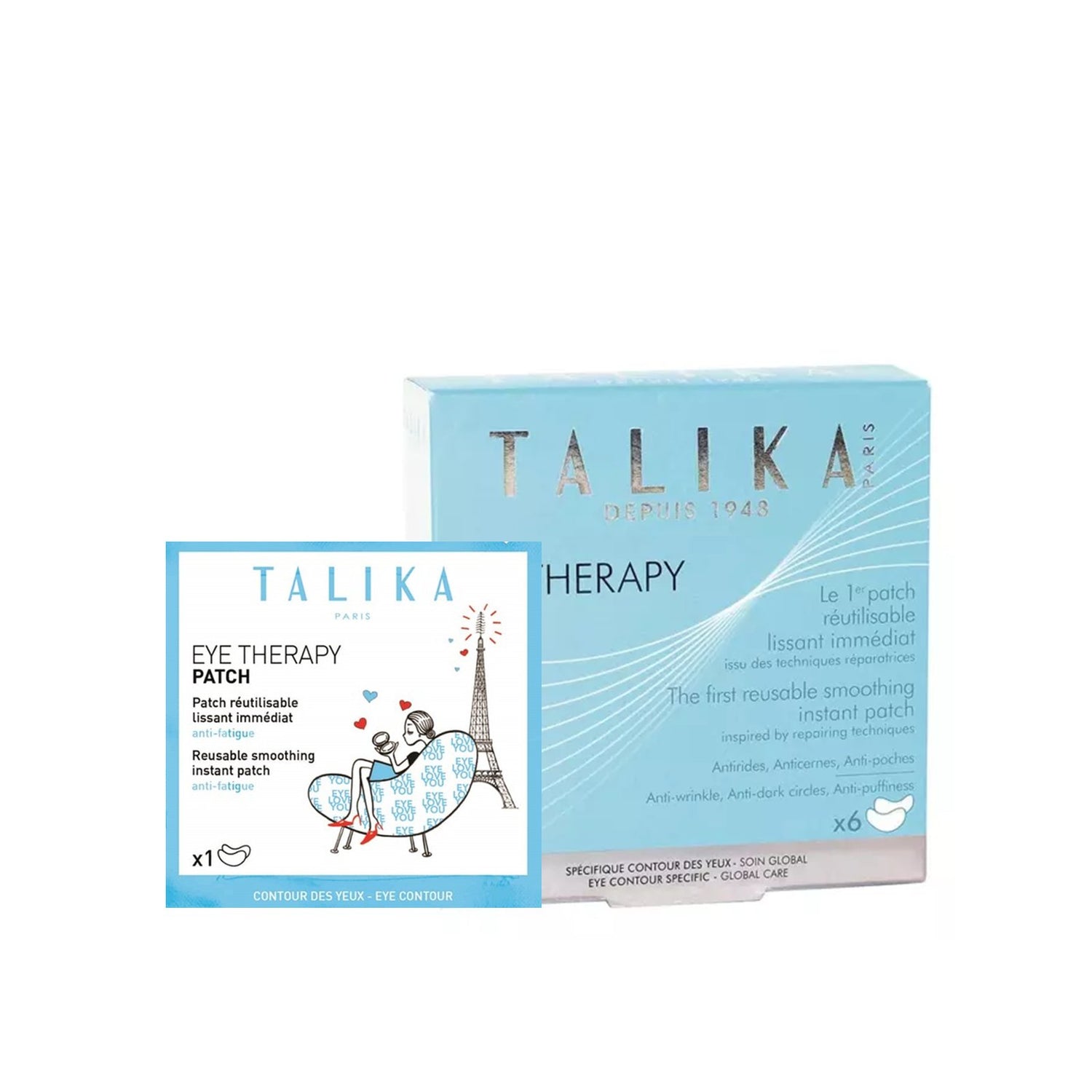 Talika Eye Therapy Reusable Smoothing Instant Patch x6 Pair