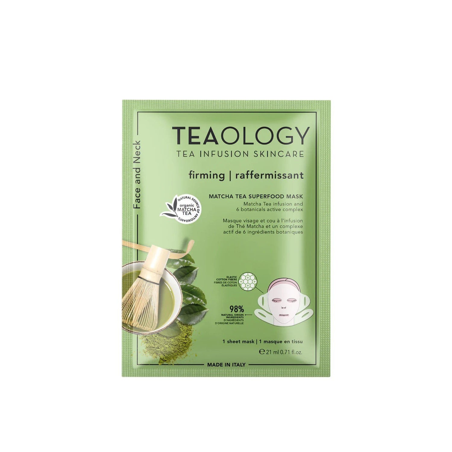 Teaology Matcha Tea Superfood Firming Sheet Mask