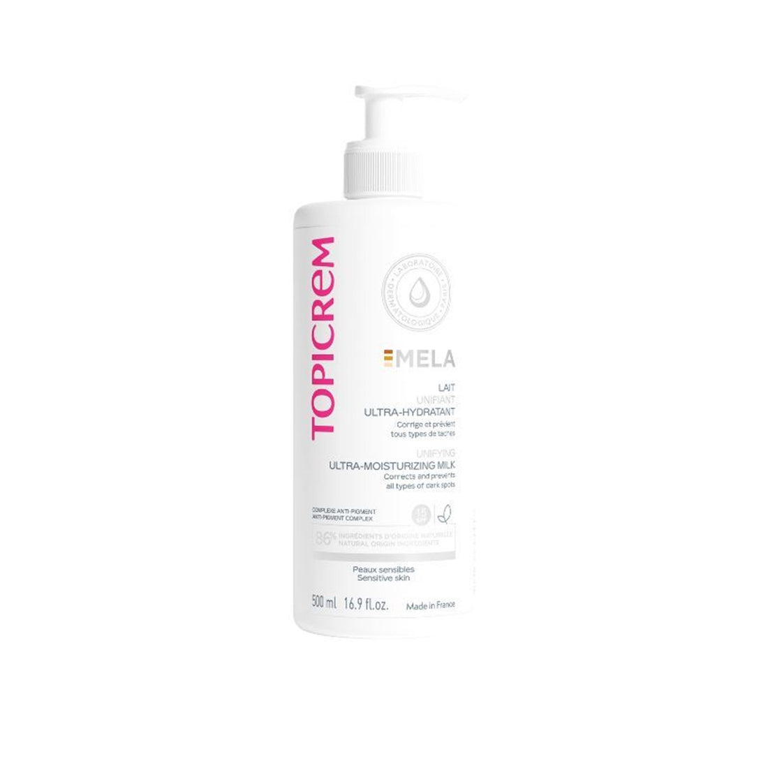 Topicrem MELA Unifying Ultra-Moisturizing Milk SPF15 500ml