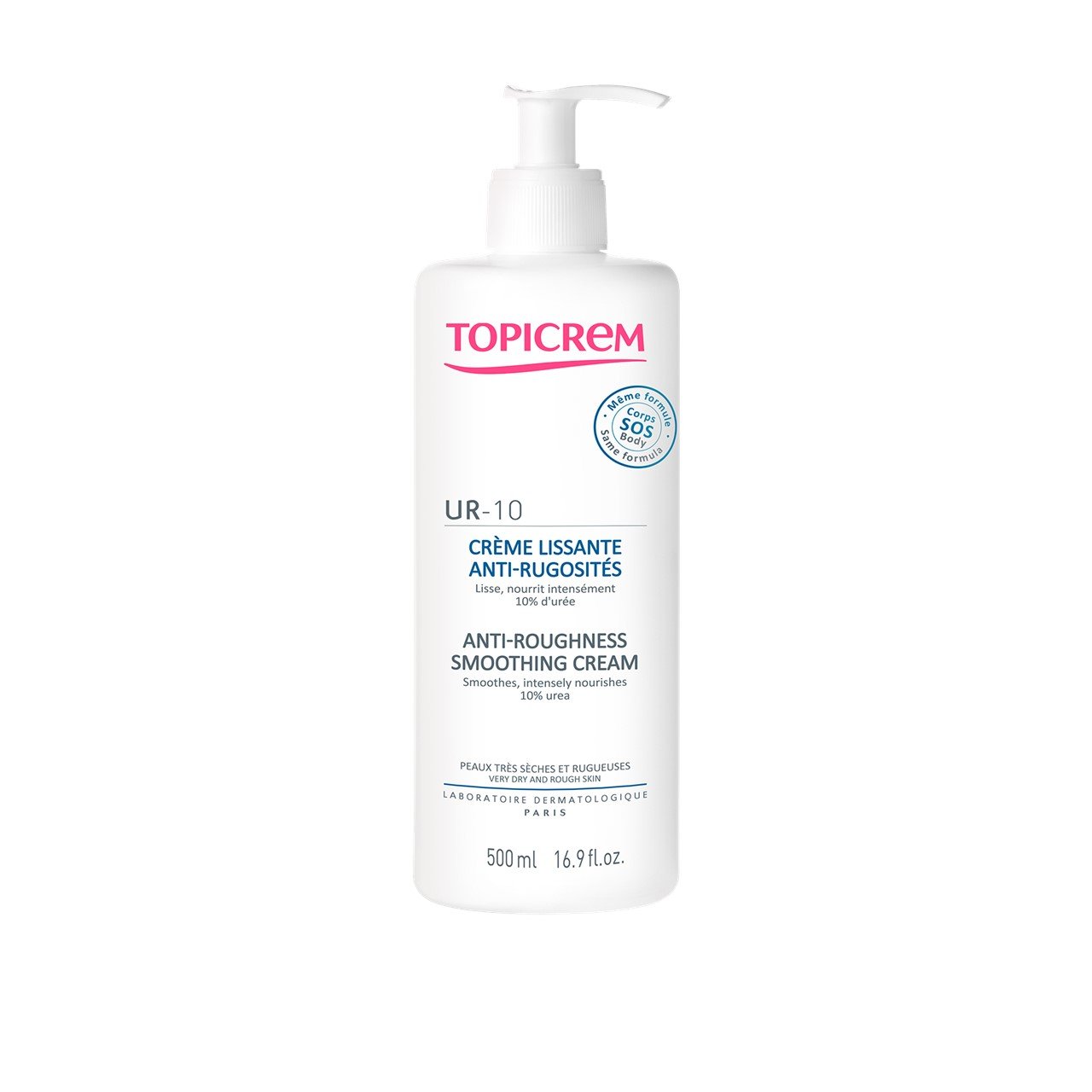 Topicrem UR-10 Anti-Roughness Smoothing Cream 500ml