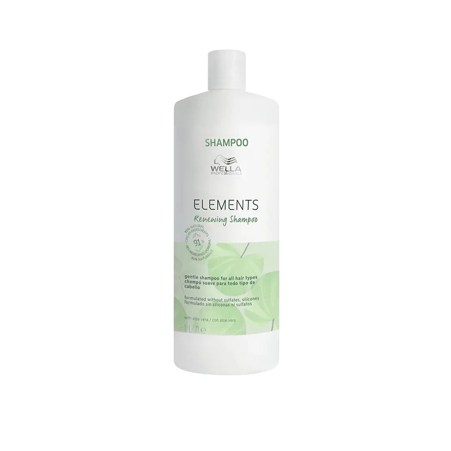 Wella Professionals Elements Sulfate-Free Gentle Renewing Shampoo for All Hair Types 1000 ml