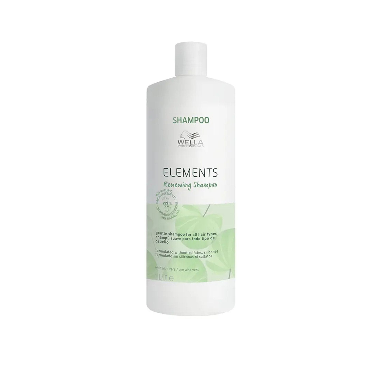 Wella Professionals Elements Sulfate-Free Gentle Renewing Shampoo for All Hair Types 1000 ml