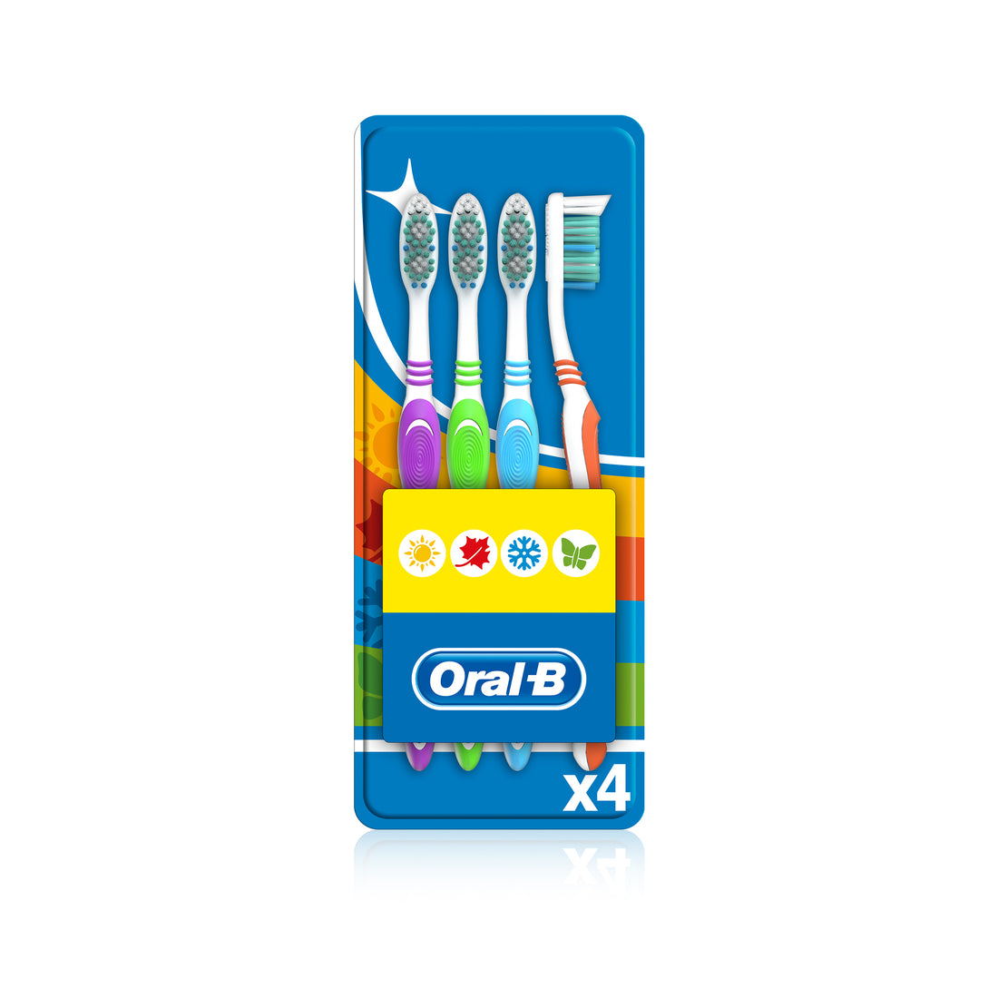 Oral-B 123 Toothbrush Shiny Clean 4 Un