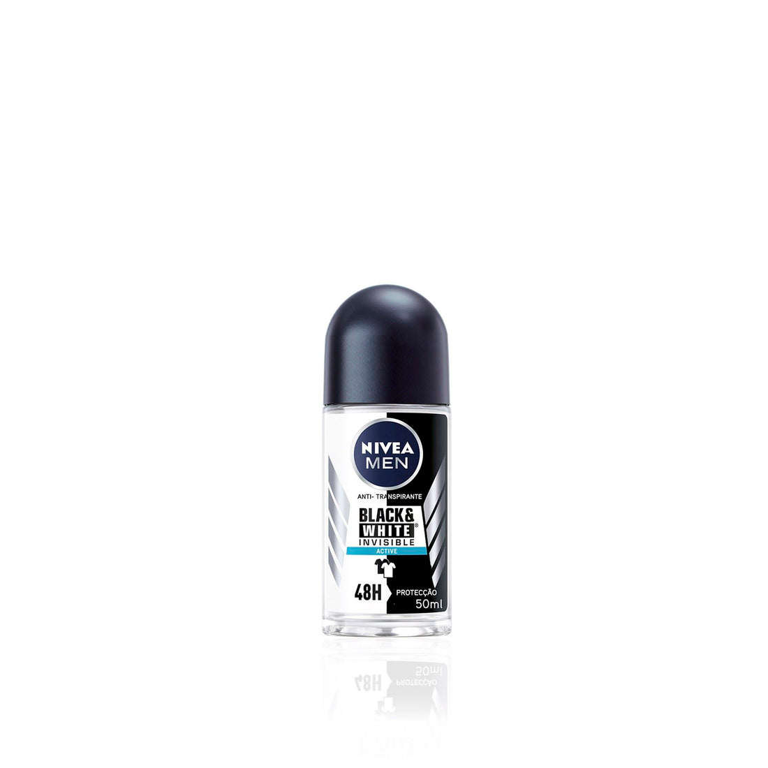 Nivea Men Desodorante Roll-On invisível para preto e branco ativo 50 ml