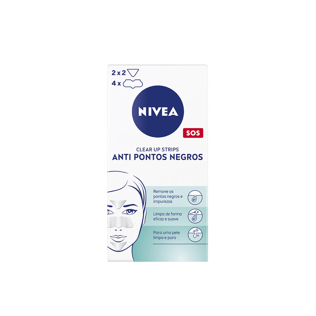 Nivea Clear-up Strip Anti Cravo Face Band 6 unid.